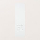 シックなセピアウォーターカラーウッドモノグラム 名刺 (内部フラット)