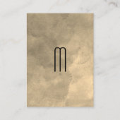 シックなセピアウォーターカラーモノグラム 名刺 (正面)