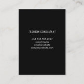 シックなセピアウォーターカラーモノグラム 名刺 (裏面)