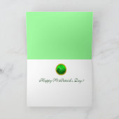 シックなセントパトリックのデイキャット、グリーンバラ、アイリッシュビール カード (内部)