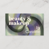 シックなセージグリーンバイオレットラベンダーパープルアートパターン 名刺 (正面)