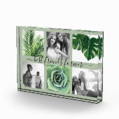 シックなセージ最高のグリーンフレンズ永遠の写真コラージュ フォトブロック (右)