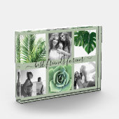 シックなセージ最高のグリーンフレンズ永遠の写真コラージュ フォトブロック (左)