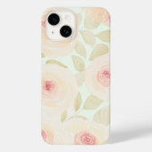 シックなセージ緑とピンクのローズウォーター色 Case-Mate iPhoneケース (裏面)