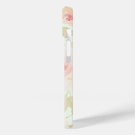 シックなセージ緑とピンクのローズウォーター色 Case-Mate iPhoneケース (裏面 / 左)