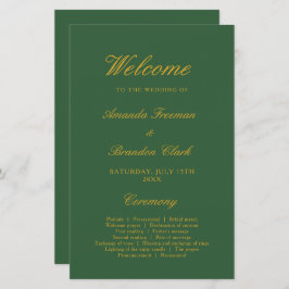 シックなセージ緑と金ゴールドエレガントな結婚式