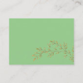 シックなセージ緑の森の動物おむつラッフル エンクロージャーカード (裏面)