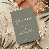 シックなセージ緑の結婚好意の表の看板 ポスター