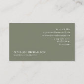 シックなセージ花柄 名刺 (裏面)