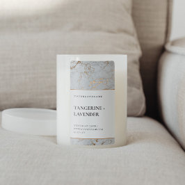 シックなセージ金ゴールドグレー大理石キャンドル製品ラベル ラベル