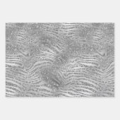 シックなゼブラプリント ラッピングペーパーシート (正面3)