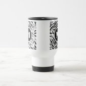 シックなゼブラ印刷モノグラム トラベルマグ (中央)