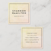 シックなソフトスケールパターン スクエア名刺 (正面/裏面)