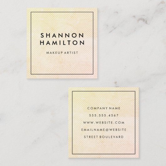 シックなソフトスケールパターン スクエア名刺 (正面/裏面)