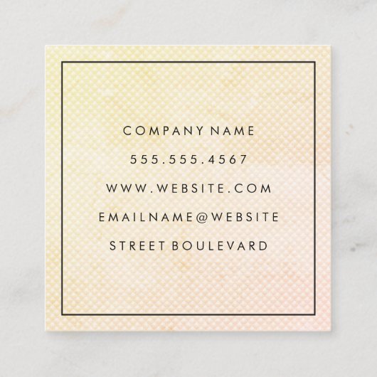 シックなソフトスケールパターン スクエア名刺 (裏面)