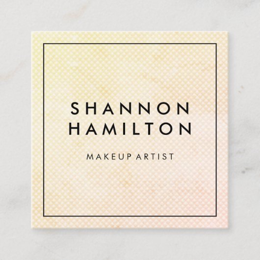 シックなソフトスケールパターン スクエア名刺 (正面)