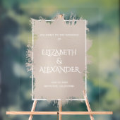 シックなソフトトープ結婚スプラッシュ アクリルサイン (ニュートラル)