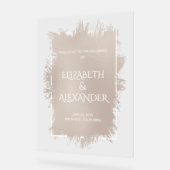 シックなソフトトープ結婚スプラッシュ アクリルサイン (傾斜)