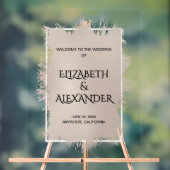 シックなソフトトープ結婚スプラッシュ アクリルサイン (ニュートラル)