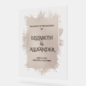 シックなソフトトープ結婚スプラッシュ アクリルサイン (傾斜)