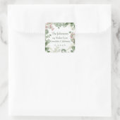 シックなソフトフレーム差出人住所ラベル スクエアシール (バッグ)