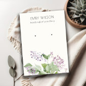 シックなソフト薄紫水カラーフローライヤリングディスプレイ 名刺