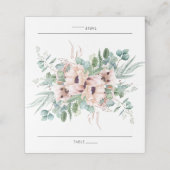 シックなソフト赤面ピンクフローラグリーナリー結婚ズ プレイスカード (外部開封)