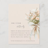 シックなソフト赤面フローラ結婚ブーケ詳細 エンクロージャーカード (正面)