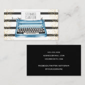 シックなタイプライターエディター作家 名刺 (正面/裏面)