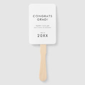 シックなタイポグラフィおめでとう大学院写真卒業 ハンドファン (正面)