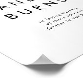 シックなタイポグラフィこのキャンドルバ結婚ーンズのサイン ポスター (角)