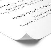 シックなタイポグラフィシグネチャードリンクサイン ポスター (角)