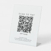 シックなタイポグラフィビジネススキャンの支払い 台座サイン (正面)