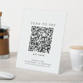 シックなタイポグラフィビジネススキャンの支払い 台座サイン (インサイチュ)