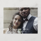 シックなタイポグラフィフォトサンキューポストカード ポストカード (正面)