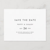 シックなタイポグラフィ水平ポストカードを保存 インビテーションポストカード (正面)