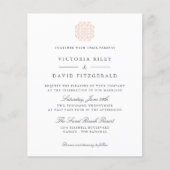 シックなタイルエレガントタイムレス予算結婚の数 (正面)