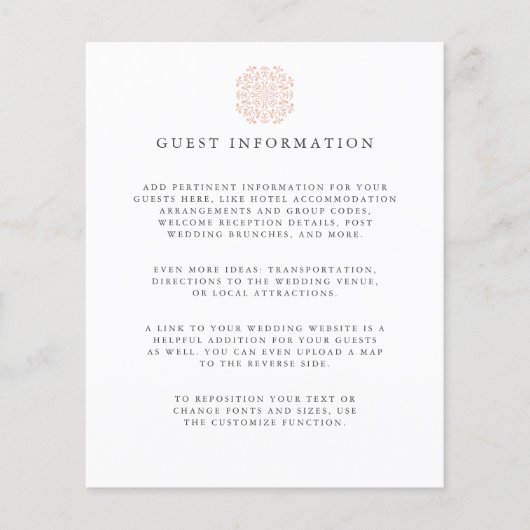 シックなタイルエレガントタイムレス予算結婚の詳細 (正面)