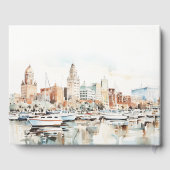 シックなタンパフロリダスカイラインウォーター結婚カラー ゲストブック (裏面)