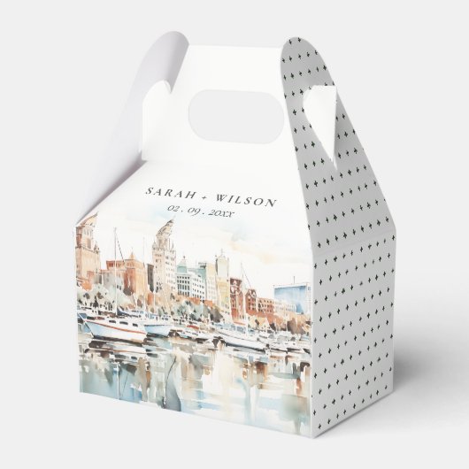 シックなタンパフロリダスカイラインウォーター結婚カラー フェイバーボックス (裏面サイド)