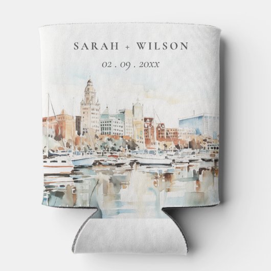 シックなタンパフロリダスカイラインウォーター結婚カラー 缶クーラー (裏面)