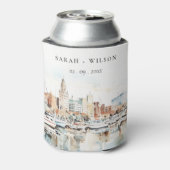 シックなタンパフロリダスカイラインウォーター結婚カラー 缶クーラー (缶裏面)