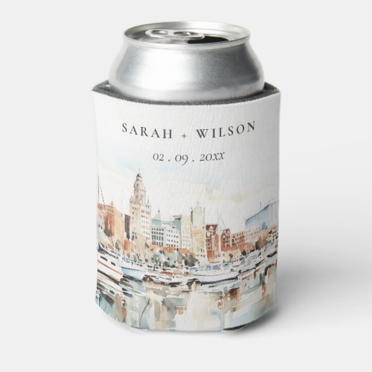 シックなタンパフロリダスカイラインウォーター結婚カラー 缶クーラー (缶裏面)