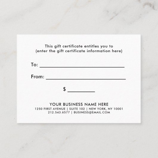 シックなターコイズは|のギフト券を黒くし、 割引カード (裏面)