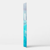 シックなターコイズウォーターパーソナライズされたカラー Case-Mate iPhoneケース (裏面 / 右)