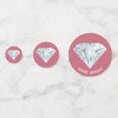 シックなダイヤモンドの宝石オンバラ金ゴールドテーブル コンフェッティ (裏面)