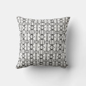 シックなダイヤモンド、マスストライプク&ブラック&ホワイトのダイヤモンド クッション (裏面)