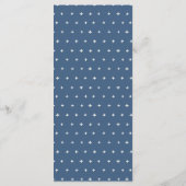 シックなダスキーアクアブルーライトハウスマウンテン結婚ズ メニュー (裏面)