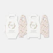 シックなダスキーピンク赤面ワイルドフラワークレスト卒業 フェイバーボックス (折り畳みなし)