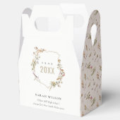 シックなダスキーピンク赤面ワイルドフラワークレスト卒業 フェイバーボックス (オープン)